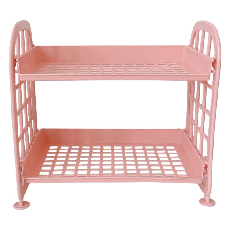 Nuevo ins cosméticos joyería de doble capa plegable de almacenamiento rack simple escritorio del hogar cuarto de baño de almacenamiento en rack de almacenamiento