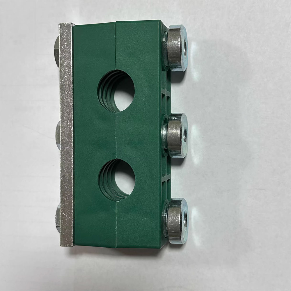 重型双孔固定夹液压管夹船用油管卡扣管卡钢管圆管支架管箍