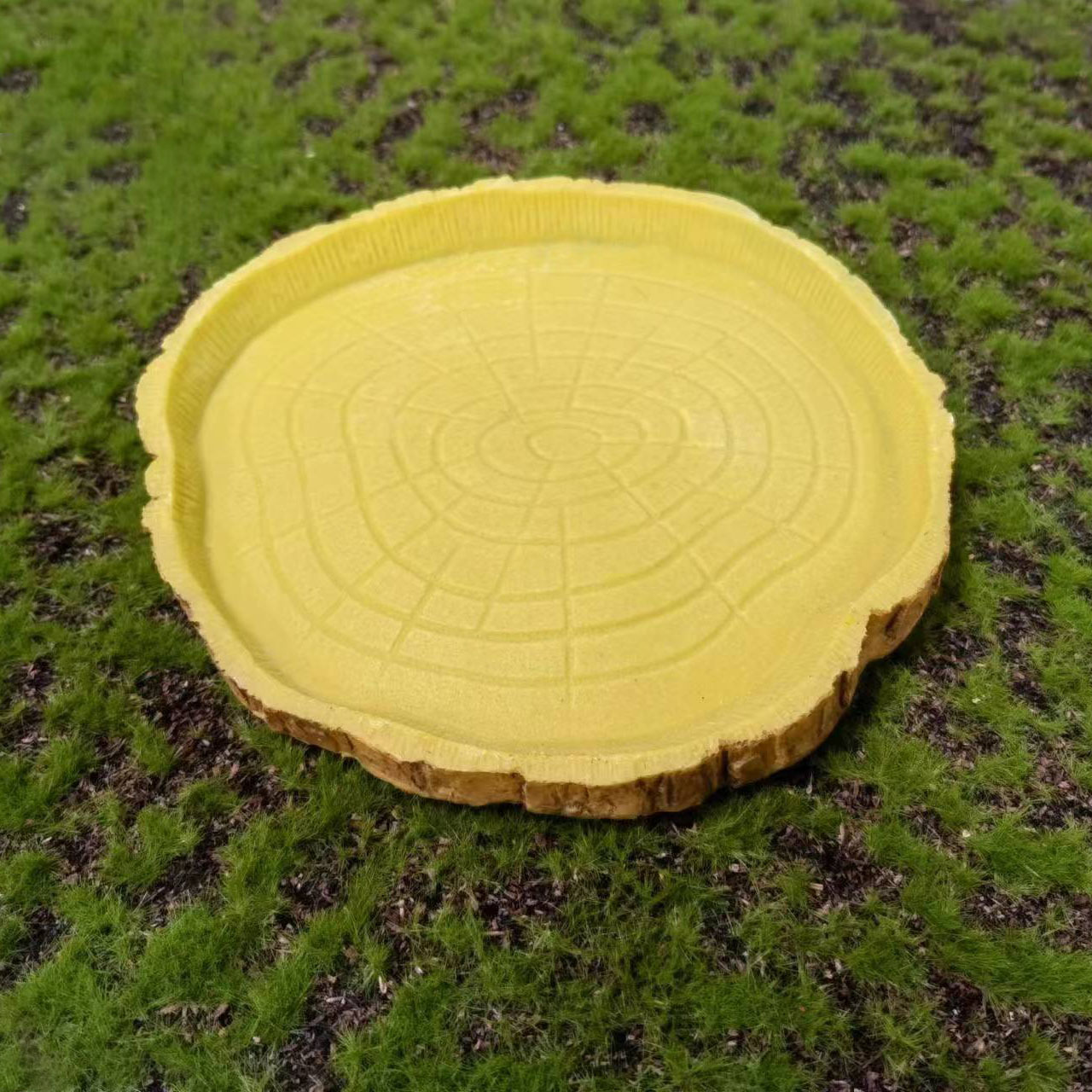 Placa de alimentación de tortuga, alimentador, plato de tocón de PVC, decoración, taza de árbol creativa, hogar, dispositivo de alimentación para mascotas pequeñas, estilo explosivo