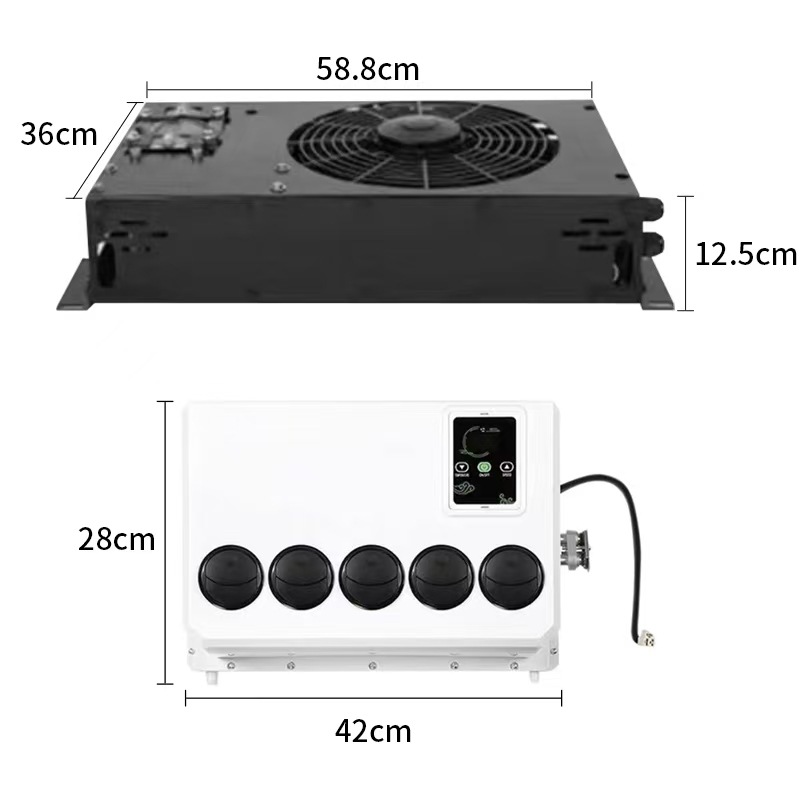 Factory 24V12V Rv Silent Parking Air Conditioner for Maxus V80 Iveco Modified with Inverter Energy-Saving Cooling