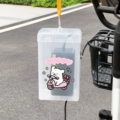 dissipation, battery charger rain cover, Other Electric Vehicle Accessories - white-yellow-webbing-hook-motorcycle-line-dog