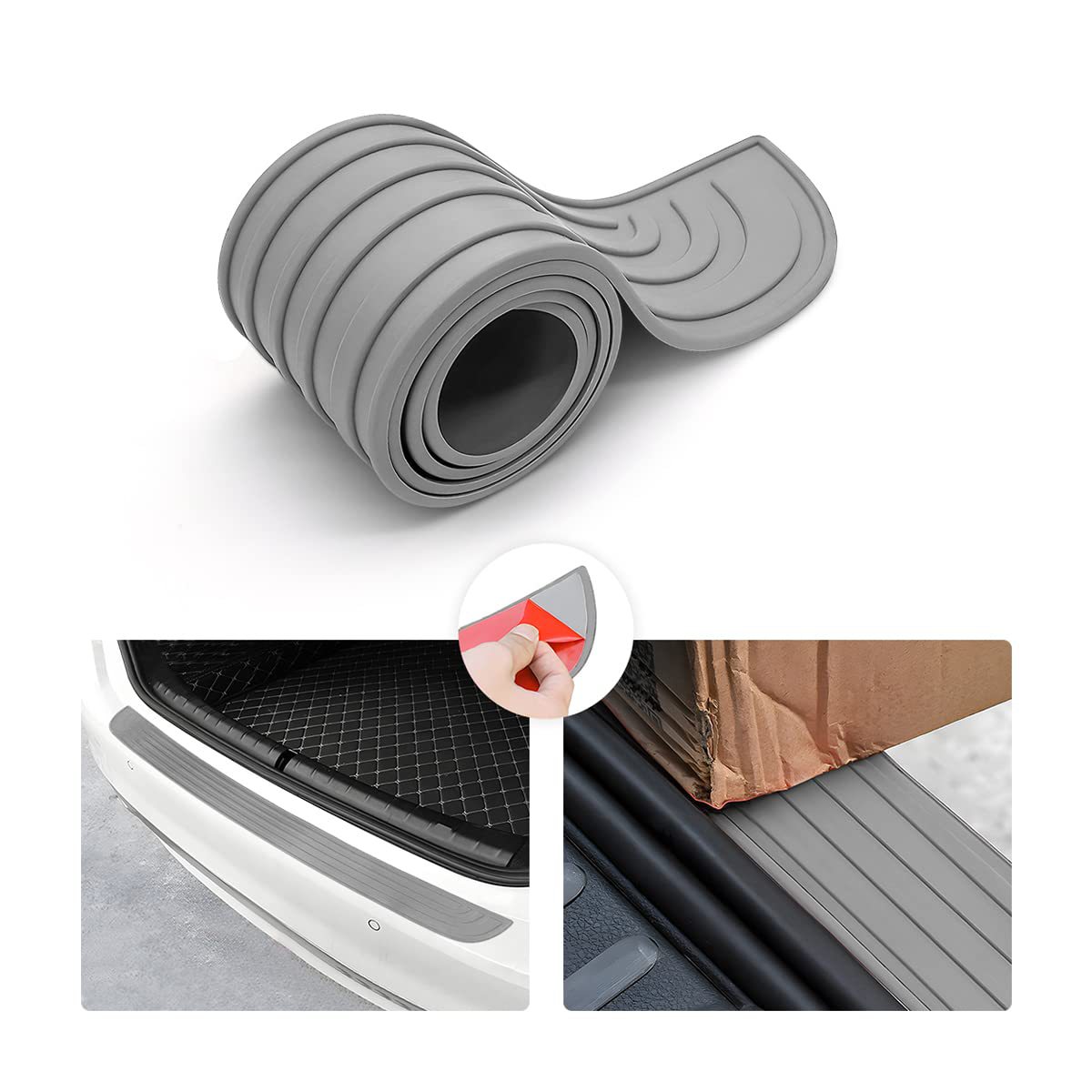 Puerta del maletero del coche alféizar tronco trasero Tira protectora portón trasero parachoques protector anticolisión antiarañazos etiqueta protectora