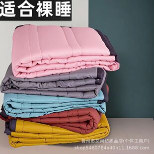 Wholesale summer cool quilt washed cotton air conditioning quilt solid color quilt single double children's quilt comfortable skin-friendly breathable