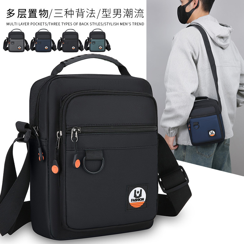 Bolso Bandolera de Nylon para Hombre Transpirable y Resistente al Desgaste para Negocios y Viajes