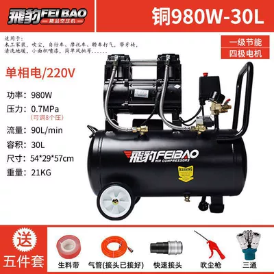 Oil-Free Silent Air Pump High — Hava kompressorları - all-copper-motor-980-30l-dual-tube-saic