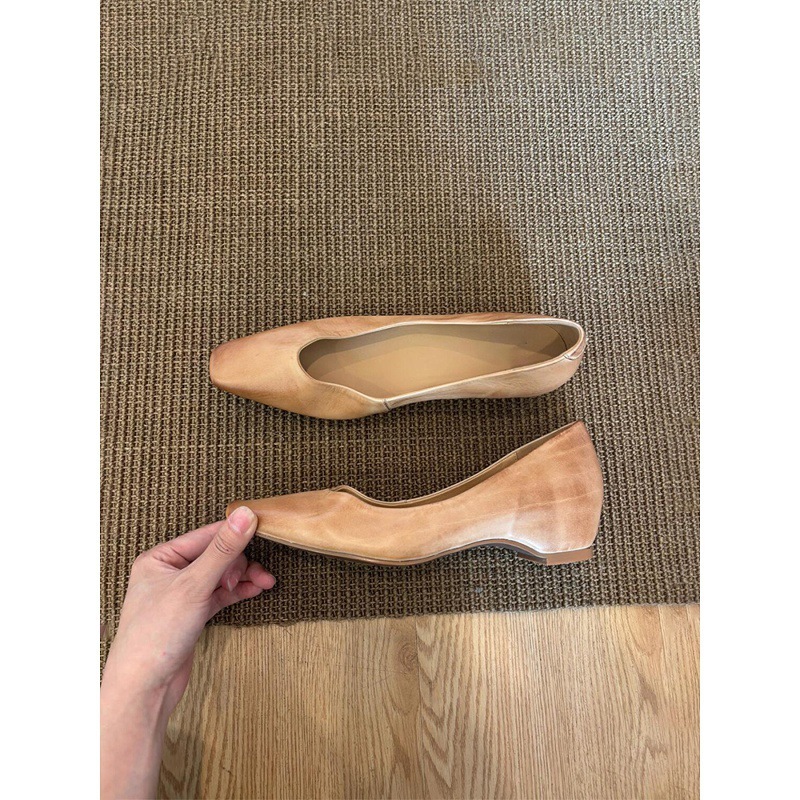 羊皮版~复古文艺风内增高真皮浅口单鞋女简约方头百搭通勤工作鞋|undefined