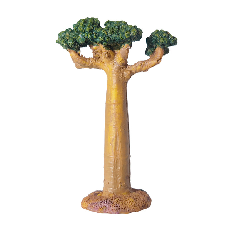 Planta de micropaisaje del desierto Baobab Decoración de cactus Árbol de simulación Modelo de resina de Gobi Explosiva de árbol