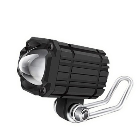 Motorcicleta led espejo delantero vehículo eléctrico faro externo amarillo blanco luz super brillante foco pequeño cañón de acero luz espejo