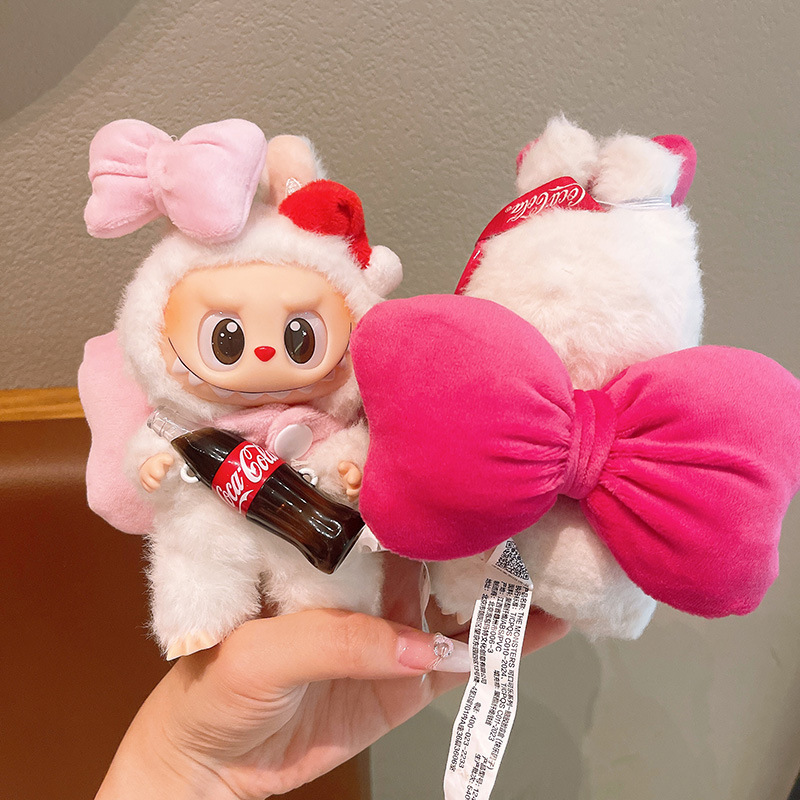 Labubu Baby Clothes Sitting Party Eye-Catching Macaron Bow Suit Decoration Doll Head Creative Dress up Labubu Baby Clothes Sitting Party Eye-Catching Macaron Bow Suit Decoration Doll Head Creative Dress up