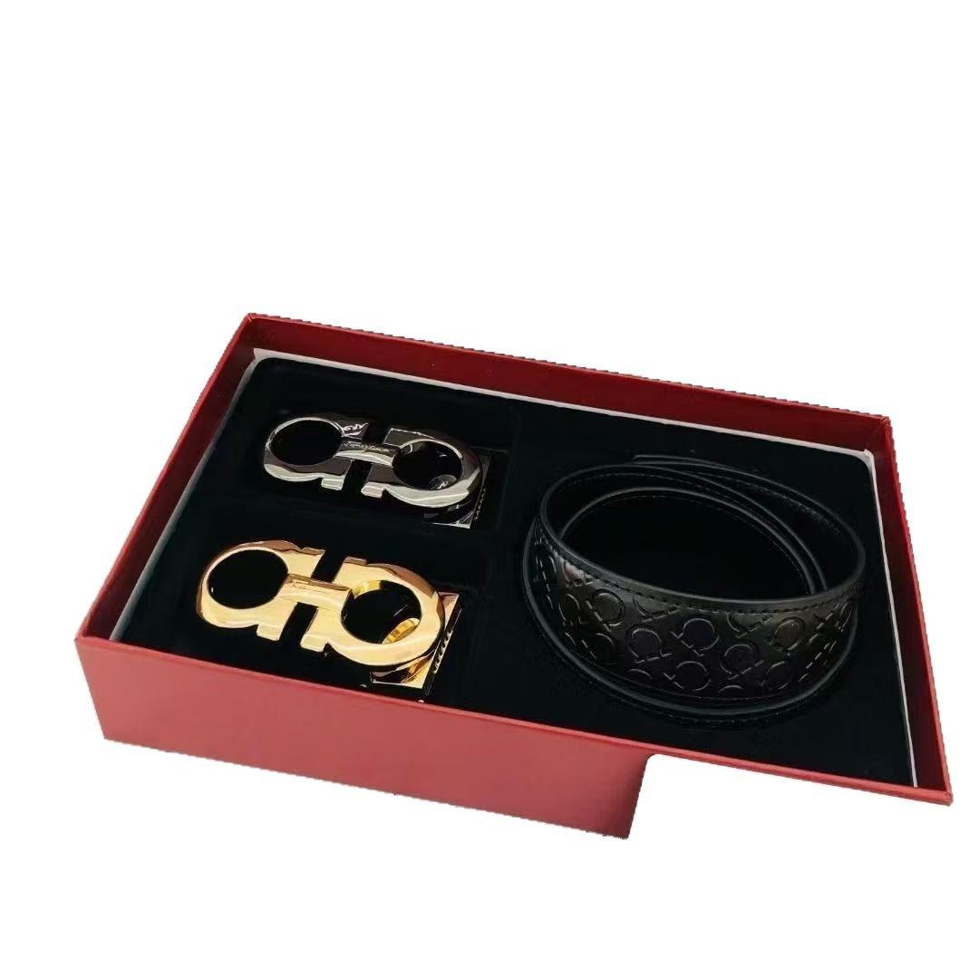 Flying men's belt two-layer pure cowhide young and middle-aged fashionable casual pants with young and middle-aged leather belt 5