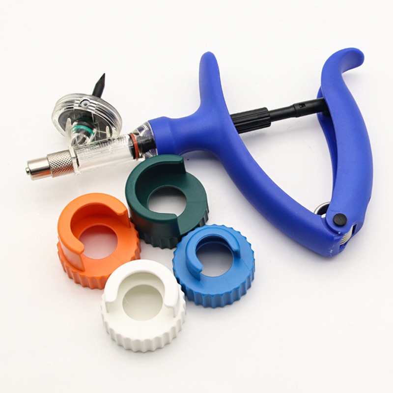 Jeringa continua Muduoduo, inyector de vacunas veterinarias, jeringa continua de conexión rápida para la cría de cerdos, ganado vacuno, ovejas y aves de corral