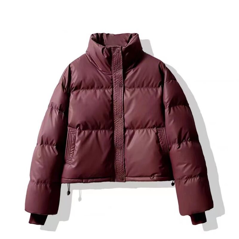 Down Jacket Women's Short PU Leather Wash-Free Autumn and Winter 2024 New Korean Style Vertical Collar Thickened White Duck Down Jacket Trendy Down Jacket Women's Short PU Leather Wash-Free Autumn and Winter 2024 New Korean Style Vertical Collar Thickened White Duck Down Jacket Trendy
