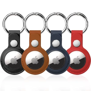 Подходит для защитного чехла AirTag Apple, анти-потерянный локатор, брелок из искусственной кожи, защитный чехол AirTag 2 поколения