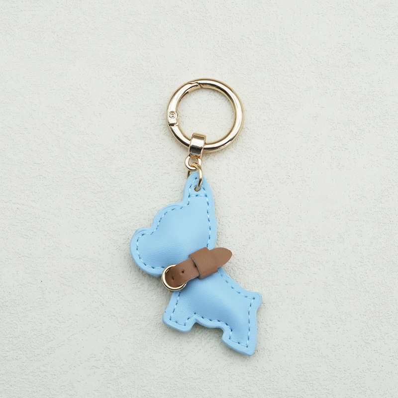 国境を越えた現物のミニ法闘犬のキーホルダー漫画皮質子犬ストラップ車のキーホルダー携帯ケースアクセサリー|undefined