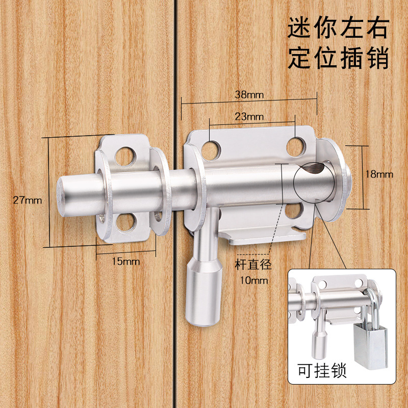 Cerradura de acero inoxidable montada abierta perno antiguo gran candado de puerta antirrobo sin perforación puerta de madera fija cerradura de puerta