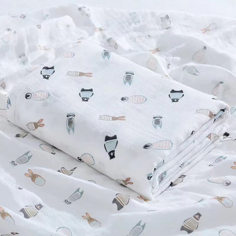 Double-layer Bamboo Cotton Pure Cotton Gauze Towel Quilt Two-layer One-layer Gauze Type Kindergarten Children Baby Adult Air Conditioning Blanket