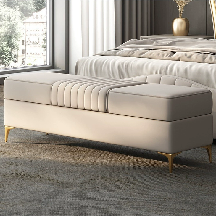 Легкая роскошная современная скамейка для кормовой кровати