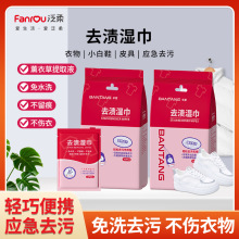 衣物去渍湿巾一次性便携免洗应急去油去污湿巾清洁羽绒服湿纸巾
