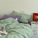 Nordic Ins Style Striped Cotton Bed Four-piece Mix and Match Cotton Bed Sheet Quilt Cover Student Dormitory 3-piece Set Wholesale