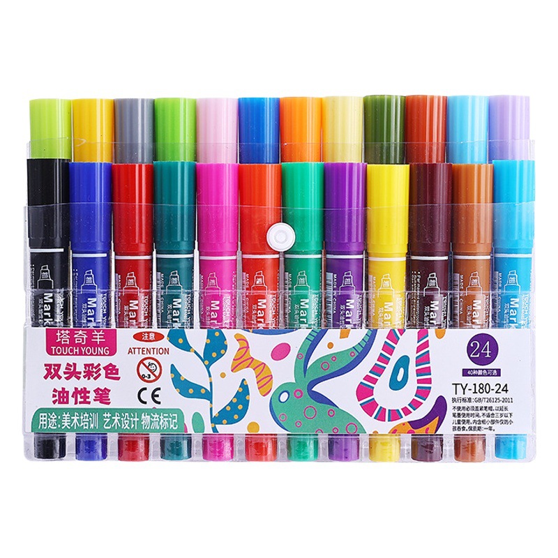 Tachi sheep touchyoung big double head oily marker pen big head color pen acrylic marker pen color painting