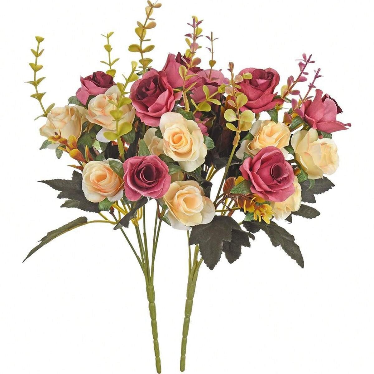 Flor de simulación transfronteriza boda mano ramo de rosas al por mayor decoración floral especial sala de estar dormitorio flores de simulación rosas