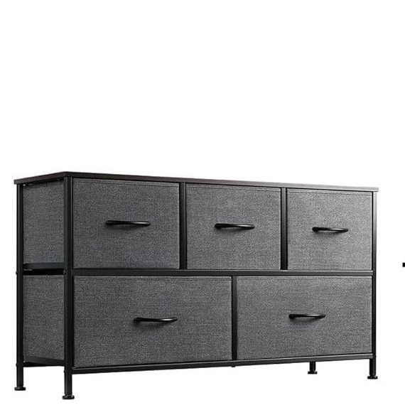 Gabinete de almacenamiento de múltiples compartimentos personalizado de comercio exterior cajón de gran capacidad con caja de tela 2 mesita de noche de dibujo