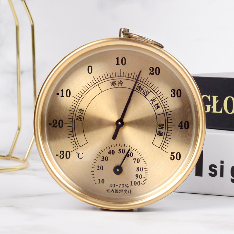 室内温度计家用婴儿房台式挂式指针式机械温湿度计精准测温室温表
