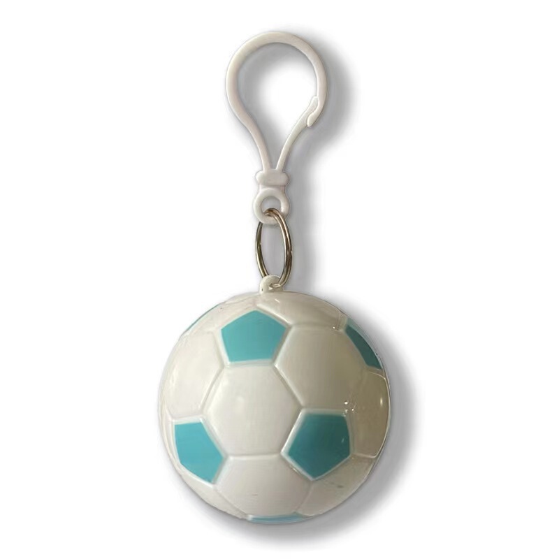 Portable Football-Shaped Pendant Mini Disposable Raincoat Ball Creative Ball-Shaped Keychain Disposable Compression E18
