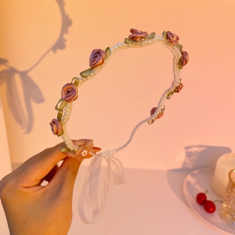 Sensor de alto nivel de banda de cabello para mujeres de alta presión craneal tarjeta de cabello temperamento de moda trenzada bufandas de seda banda de cabello adornamiento para el cabello