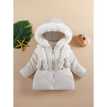 儿童冬季外套1到4岁女童加绒加厚时尚棉衣小女孩棉服2025新款防风