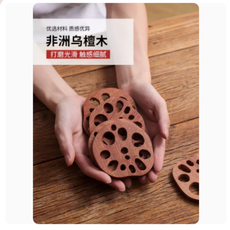 Taza de madera de taza de agua japonesa, taza de té y café de kung fu creativo, almohadilla aislante térmico