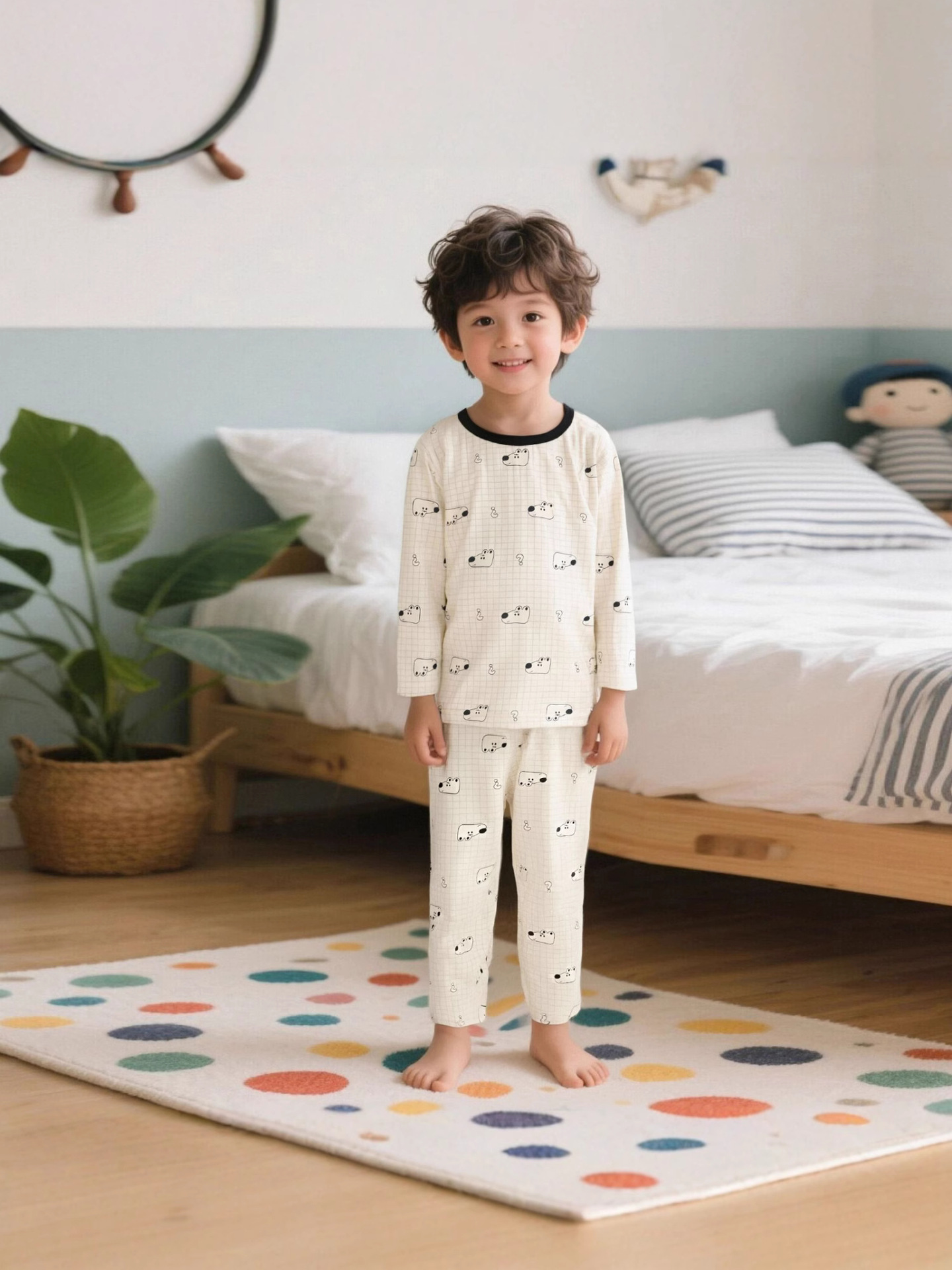 Niños Laica ropa para el hogar para niños Hombres y Niñas A clase de chaqueta de otoño pantalones de otoño conjunto de pijamas