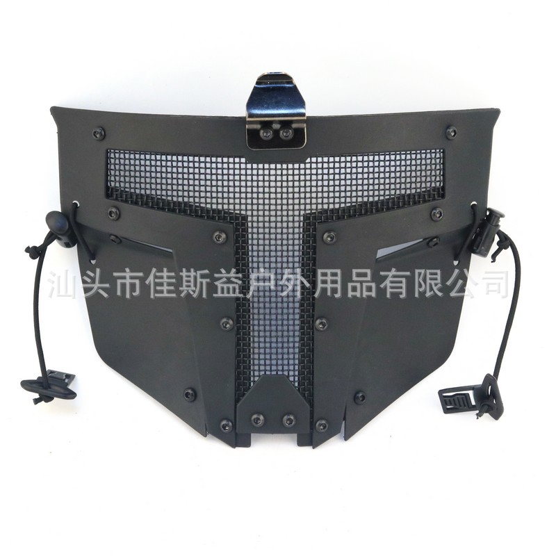 战士铁武士面具斯巴达战术面具户外防护面罩钢网抗击面罩水弹面罩