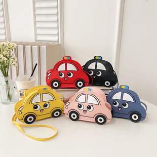 New Children's Bag Cartoon Three-dimensional Car Mini Crossbody Shoulder Bag Fashionable Cute Boys and Girls Baby Coin Purse