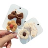 Children's cloth, cute hairgrip, hair accessory with bow flower-shaped, flowered, no hair damage, Korean style