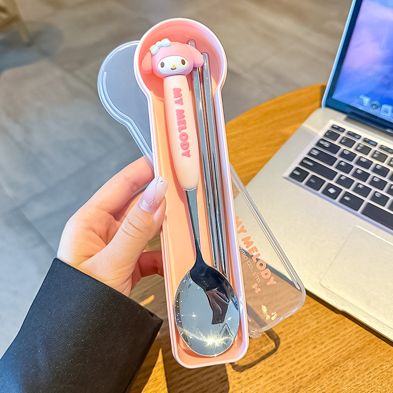 PVC 멜로디 스푼과 젓가락 원형 상자