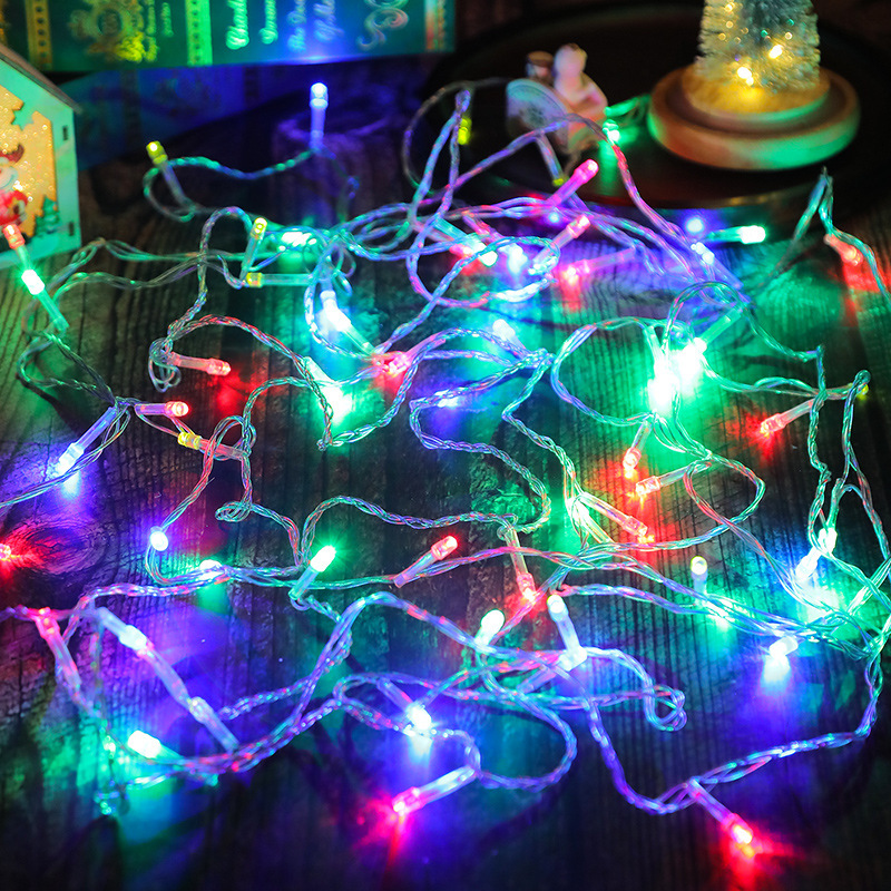 Lámpara de estrella LED Cadena de luz cálida Decoración de jardín Luz de cadena USB Lámpara de Navidad Iluminación de habitación Caja de batería Lámpara de estrella
