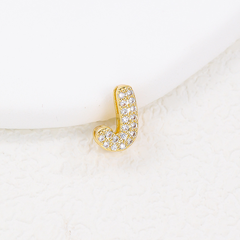 2g Weight Pendant Jewelry Making Type Zircon Inlay Material Charms, Necklace Classification 1 Piece Quantity Copper Material Letter, Word Pattern All Seasons Season Cute, Classic Style Style 1 Piece Copper Zircon Letter Word Pendant Charms Necklace 12