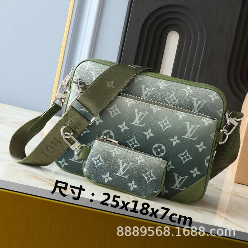 直接供給クロスボーダー m lv メンズバッグレディースバッグブラックウォリアーメッセンジャーバッグ枕バッグチェーンバッグボックスバッグポータブルブリーフケース|undefined