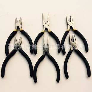 4.5inch Sticky Plastic Imitation Forged Mini Needle Nose Pliers Wire Pliers Diagonal Nose Pliers Household Hand Tools Small Hardware Tools