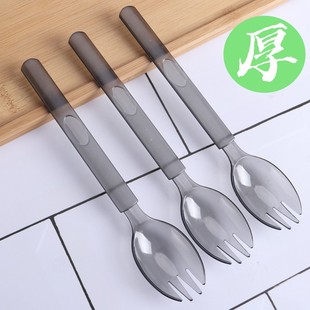 Disposable Fork and Spoon Individually Packaged Takeaway Packaged Spoon Plastic Thickeneded Dessert Salad Fork Commercial Bibimbap Aromatic