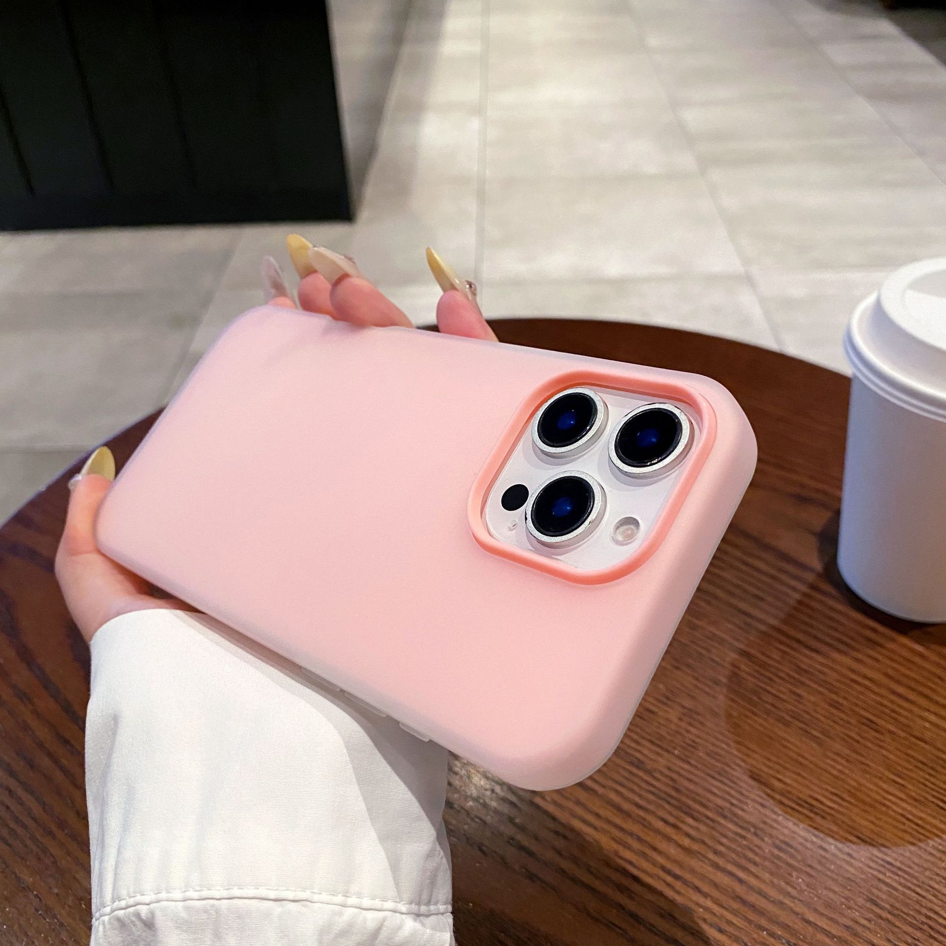 Verano color caramelo sensación de la piel dos en uno para iPhone16 Apple 15ProMax funda para teléfono móvil 14 pareja 13 nuevo