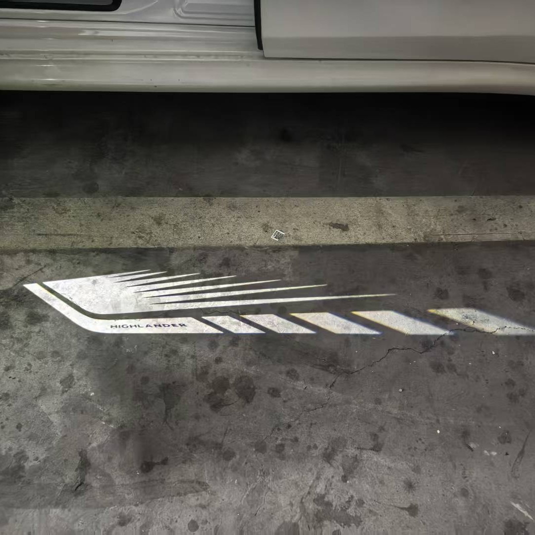 Aplicable a TOYOTA HIGHLANDER, lámpara de bienvenida, lámpara de puerta de vidrio no desvanecido, lámpara de suelo