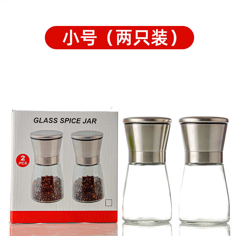 Juego de Molinillos de Pimienta de Acero Inoxidable 304 Transfronterizo en Existencia, Molinillo Manual para Pimienta Negra en Polvo, Pimienta de Sichuan, Sal Marina