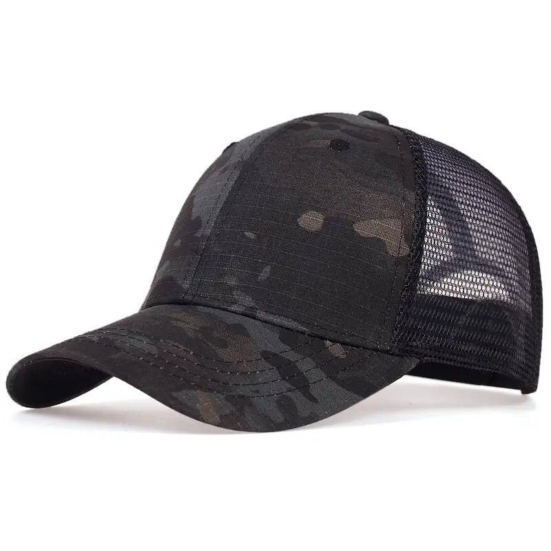 Men's Breathable Summer Baseball Cap Sunshade Hat In Black_voghion.com