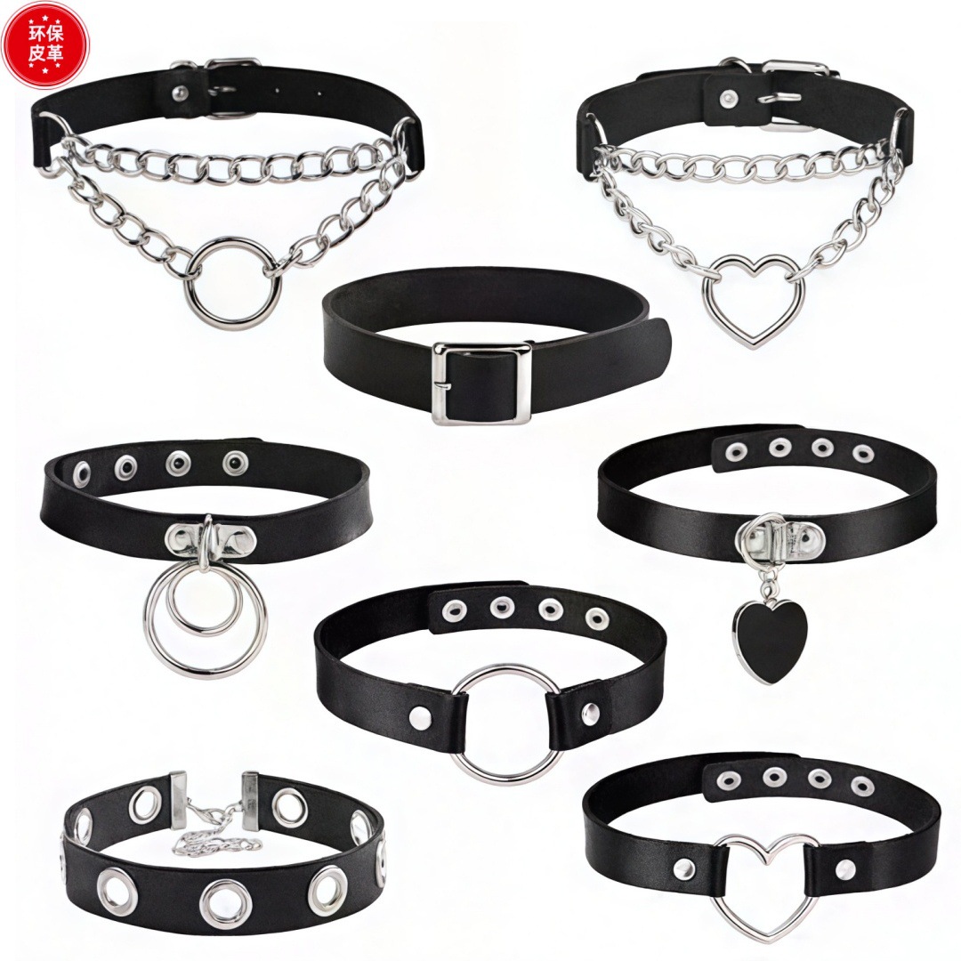 Eco-Friendly Pu Leather European and American Fashion Choker for Women, Collarbone Chain, Neck Accessory, Neckband, Neck Chain, Necklace