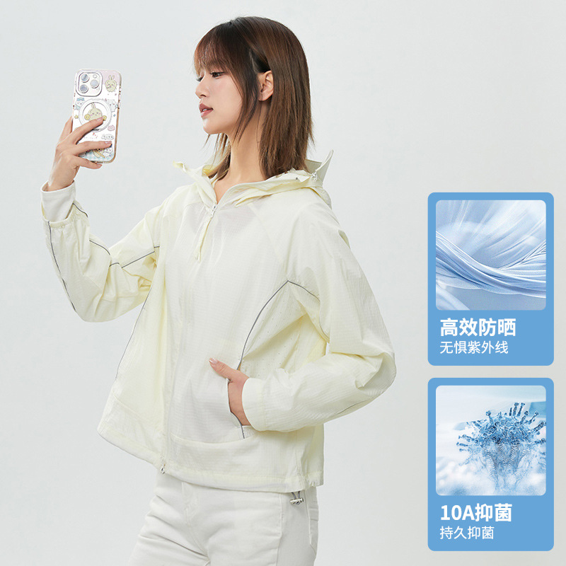 Ice Silk Sun Protection Clothing for Women, Short Style, 2026 Summer New Lightweight Sun Protection Jacket for Petite Figures, Outdoor Breathable Fashion Coat