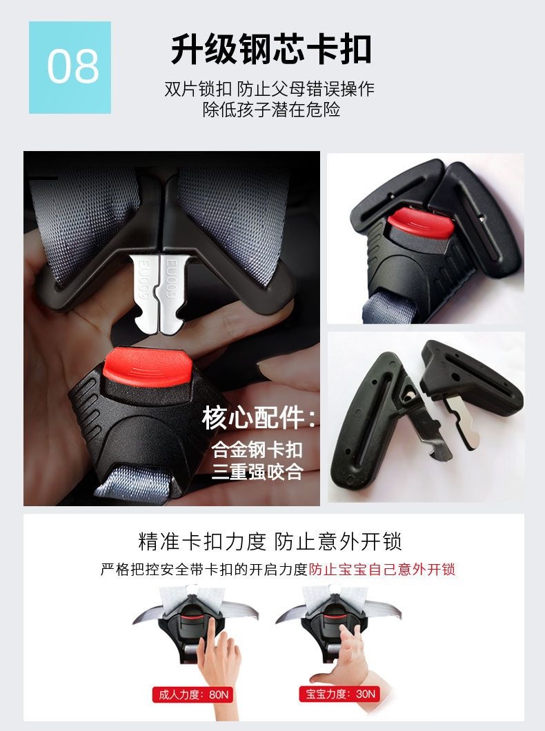 Space Armor Child Seat 0-4-9-12 Years Old Baby Car Seat Isofix Foldable Portable Universal