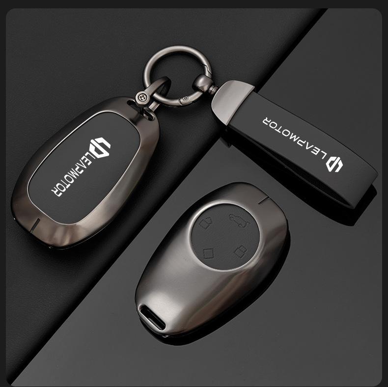 Suitable for 2024 Leapmotor C11 key case for women, C01 for men, T03 special high-end shell buckle car modification decorative accessories