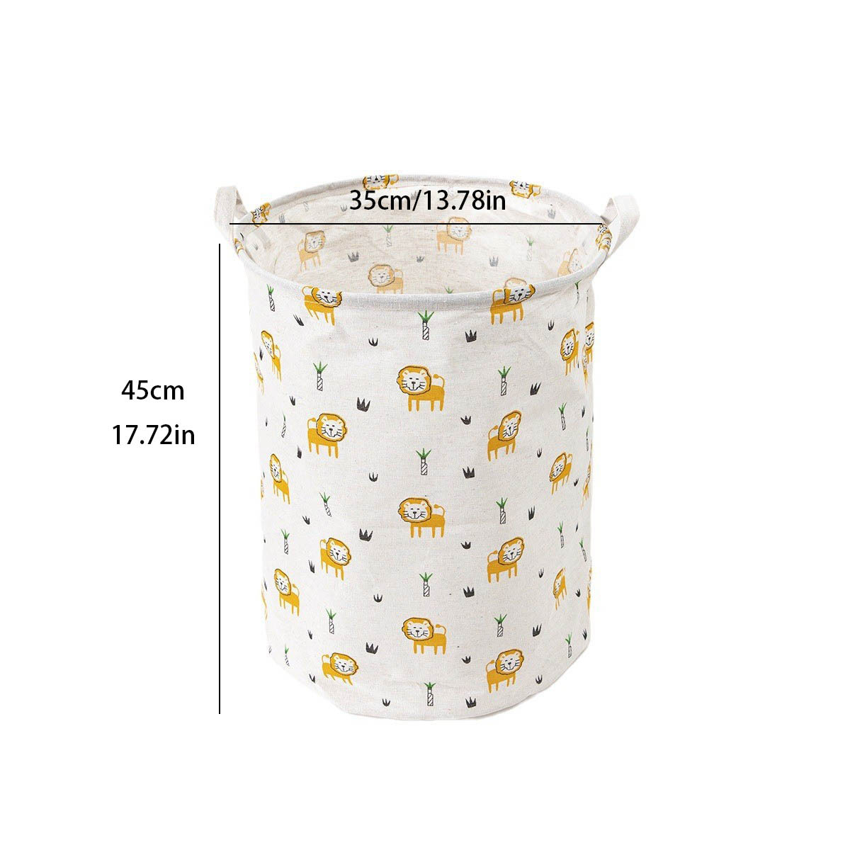 Cesta de almacenamiento de gran tamaño de dibujos animados al por mayor de fábrica cesta de almacenamiento de ropa sucia de juguete cesta de almacenamiento plegable de lino de algodón